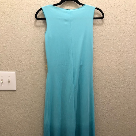 Women’s Aphrodite Halloween Dress Up Costume size Small 4-6 Aqua Ombré & Gold - Picture 7 of 12